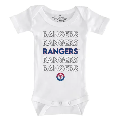 Women's Tiny Turnip White Texas Rangers Baseball Tiara Heart T-Shirt Size: Small