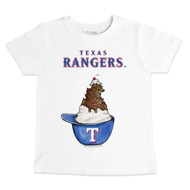 Infant Tiny Turnip White Texas Rangers Nacho Helmet Bodysuit