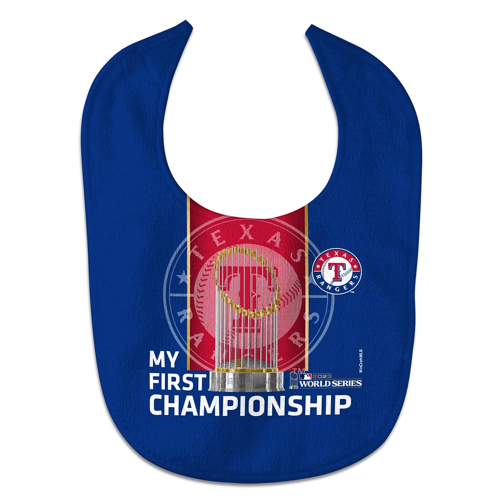 Bavoir pour bébé WinCraft Texas Rangers 2023 World Series Champions All Pro pour bébé