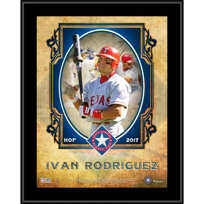 Ivan Rodriguez Texas Rangers Fanatics Authentic 10.5" x 13" Hall of Fame Sublimated Plaque