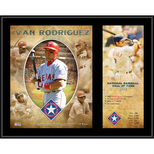 Lids Ivan Rodriguez Texas Rangers Fanatics Authentic 12 x 15 Hall of Fame  Career Profile Sublimated Plaque