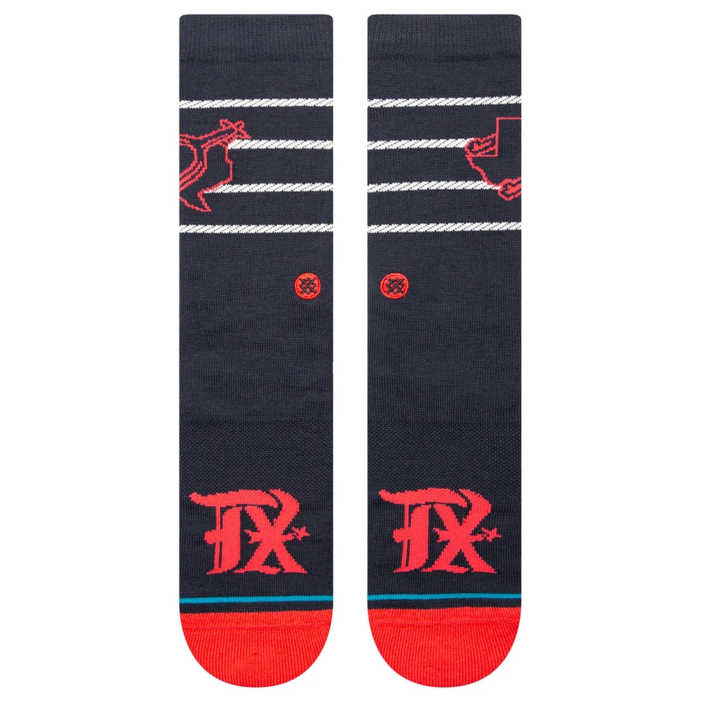 Male Stance Navy Texas Rangers 2023 MLB City Connect Crew Socks