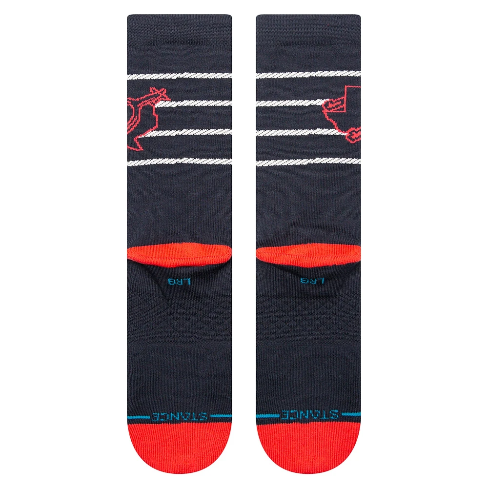 Male Stance Navy Texas Rangers 2023 MLB City Connect Crew Socks