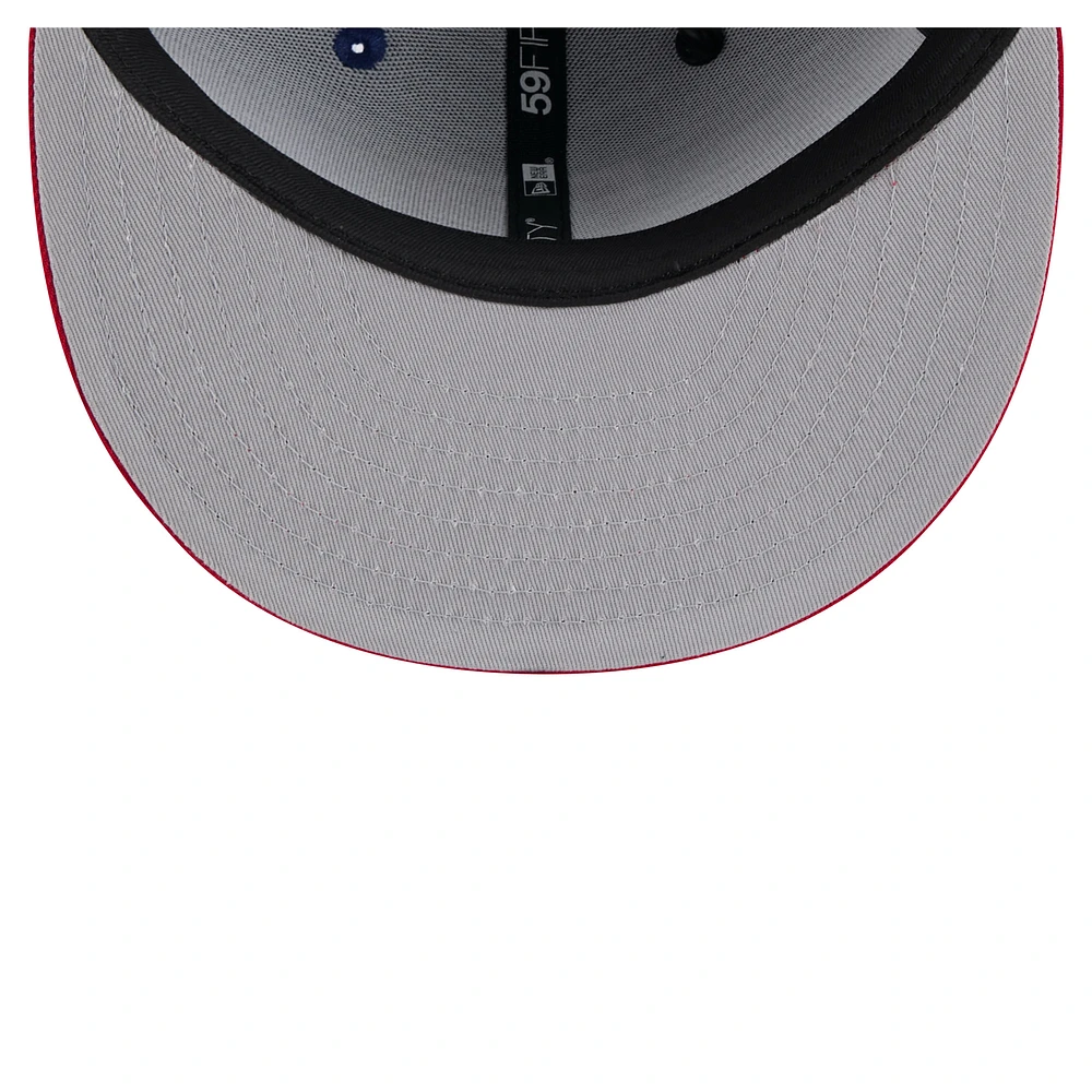 Men's New Era  Dark Blue Texas Rangers Pinstripe 59FIFTY Fitted Hat