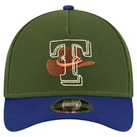 Men's New Era Dark Green Texas Rangers City Feature 9FORTY A-Frame Adjustable Hat