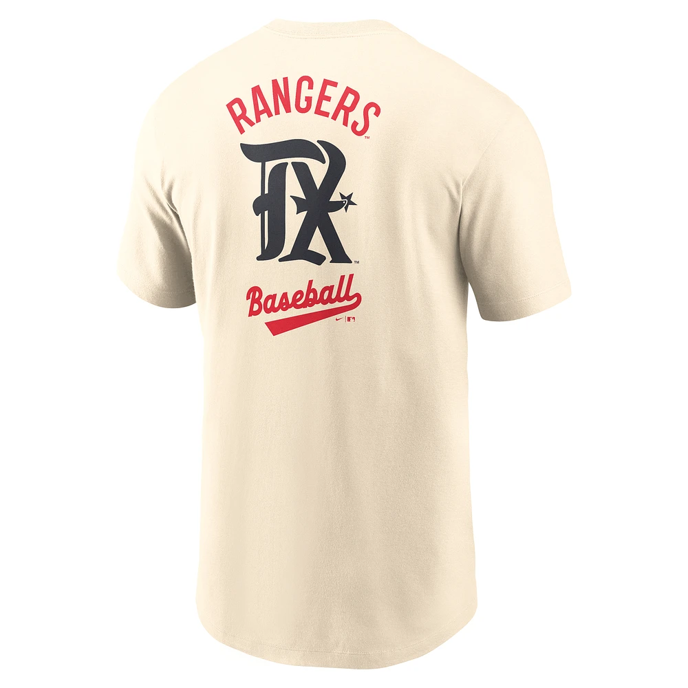 T-shirt Nike crème Texas Rangers 2025 City Connect pour homme