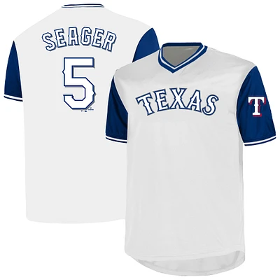 Men's Profile Corey Seager White Texas Rangers Big & Tall Name Number Birdeye V-Neck T-Shirt