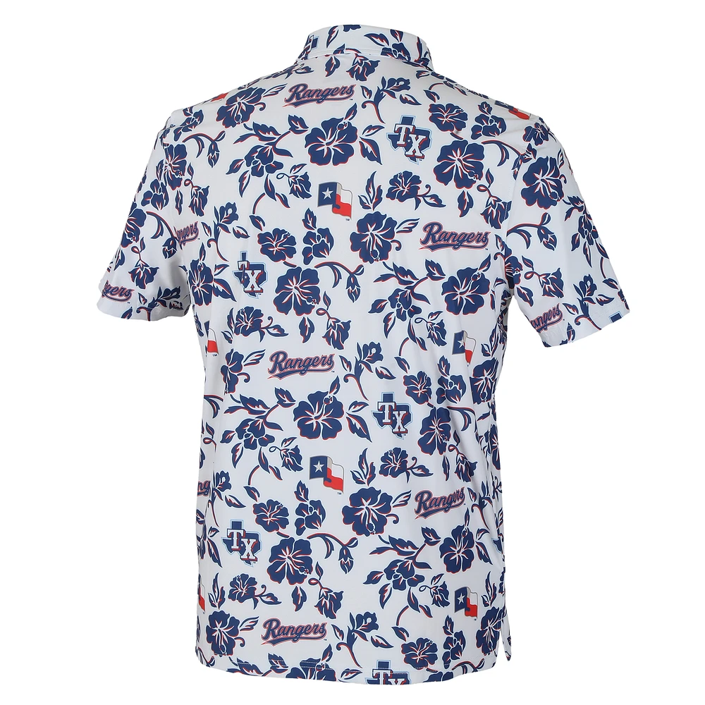 Polo Performance Pua blanc Reyn Spooner des Texas Rangers pour homme