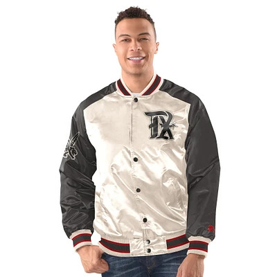 Men's Starter  White Texas Rangers Full-Snap Jacket