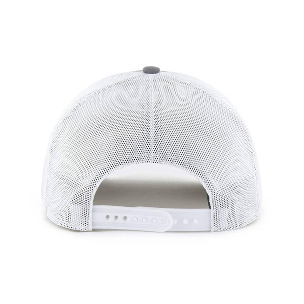 Men's '47 Gray/White Texas Rangers Tide Sweep Rope Trucker Adjustable Hat