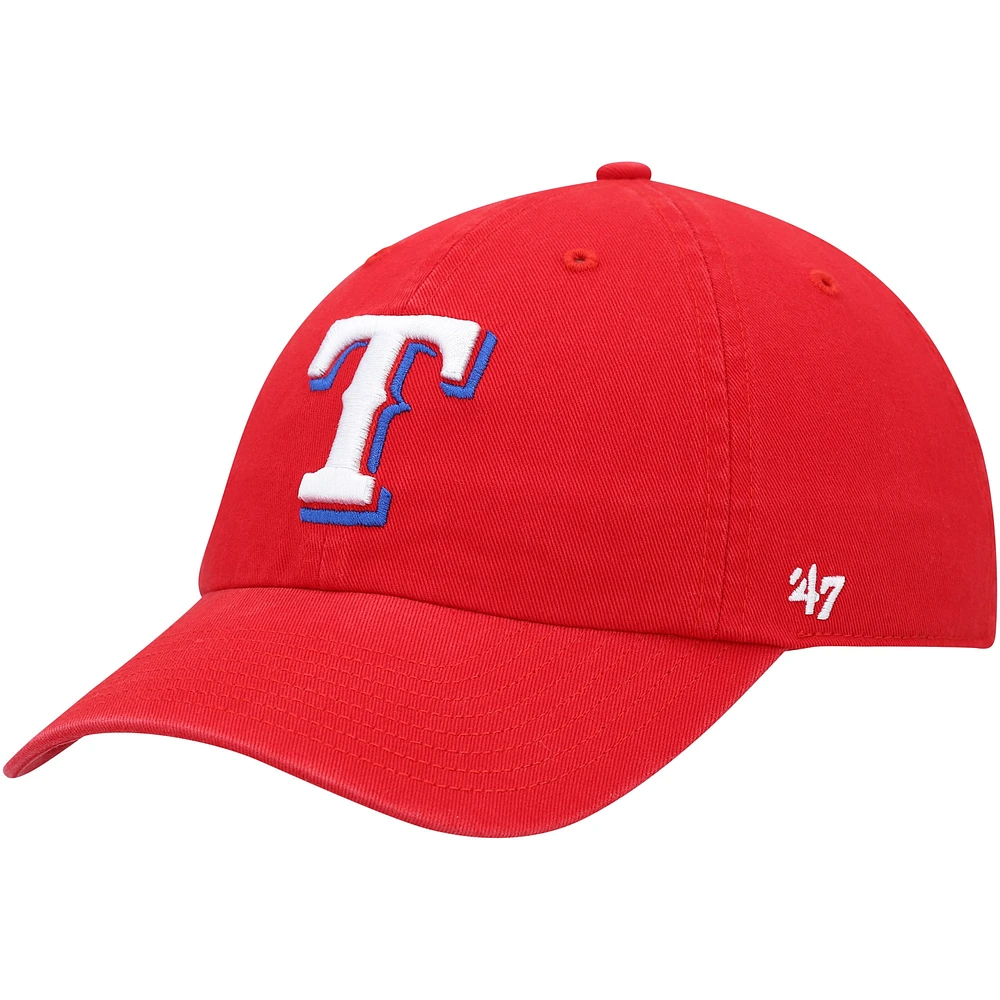 Casquette réglable '47 Red Texas Rangers Alternate Clean Up pour homme