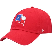 Casquette réglable '47 Red Texas Rangers Clean Up pour homme