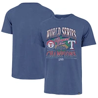 Men's '47  Royal Texas Rangers 2023 World Series Champions Playoff Franklin T-Shirt