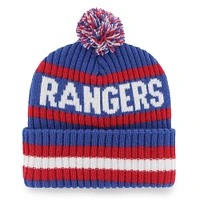 Men's '47 Royal Texas Rangers Bering Cuffed Knit Hat with Pom