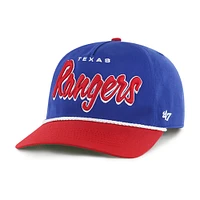 Casquette ajustable à nœud en corde Dropshadow '47 Royal Texas Rangers pour homme