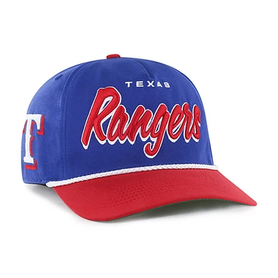 Casquette ajustable à nœud en corde Dropshadow '47 Royal Texas Rangers pour homme
