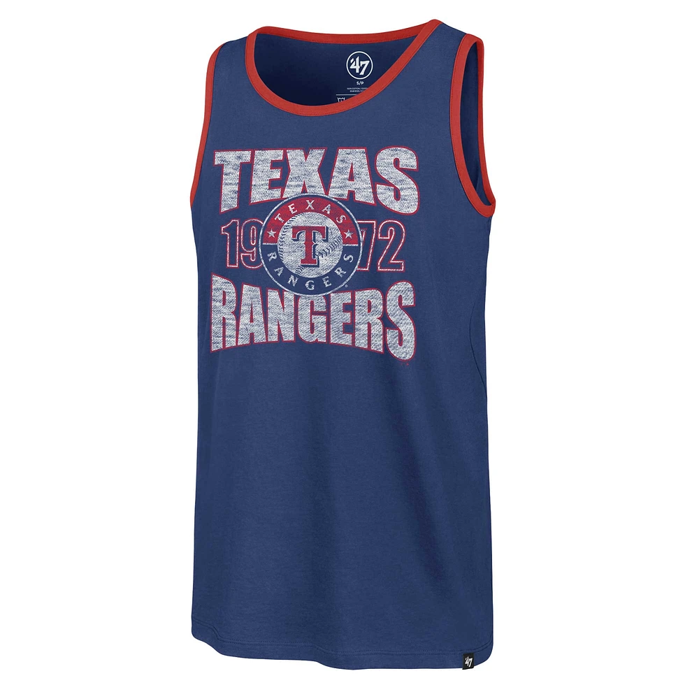 Men's '47 Royal Texas Rangers Upload Franklin Tank Top