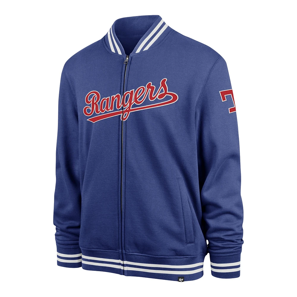 Men's '47 Royal Texas Rangers Wax Pack Pro Camden Full-Zip Track Jacket