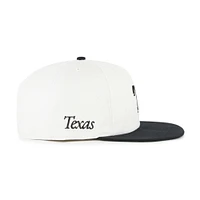 Men's '47 White/Black Texas Rangers Foundation Captain Snapback Hat