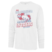 T-shirt à manches longues pour hommes '47 White Texas Rangers 2023 Champions des séries éliminatoires locales Franklin