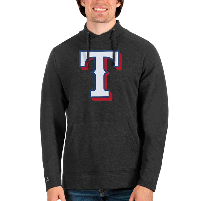 Texas Rangers Majestic Threads Fleece Pullover Sweatshirt - Oatmeal