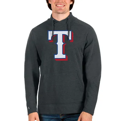 Men's Fanatics Branded Heathered Gray Texas Rangers Official Team Logo T-Shirt