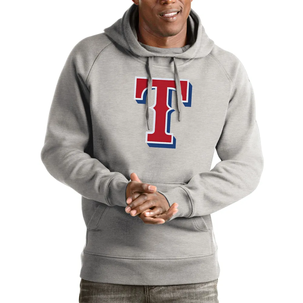 Men's Antigua Heathered Gray Detroit Tigers Victory Pullover Hoodie