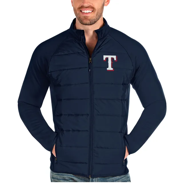 Men's Cutter & Buck Red Texas Rangers Big Tall Virtue Eco Pique Quarter-Zip Pullover Jacket