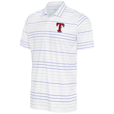 Polo Ryder Antigua blanc/bleu royal pour homme des Texas Rangers