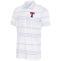 Polo Ryder Antigua blanc/bleu royal pour homme des Texas Rangers