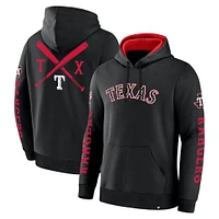 Sweat à capuche en polaire noir Texas Rangers Big City Legacy pour homme