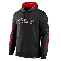 Sweat à capuche en polaire noir Texas Rangers Big City Legacy pour homme