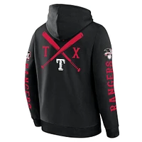 Men's Black Texas Rangers Big City Legacy Fleece Pullover Hoodie