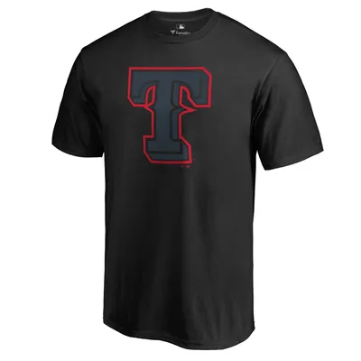 Men's Fanatics Branded Heathered Gray Texas Rangers Official Team Logo T-Shirt