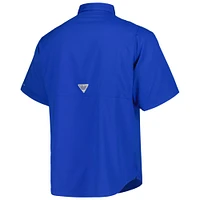 Men's Columbia Royal Texas Rangers Tamiami Omni-Shade Button-Down Shirt