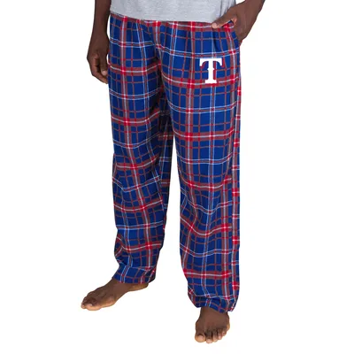 Texas Rangers Concepts Sport Ultimate Plaid Flannel Pajama Pants - Royal