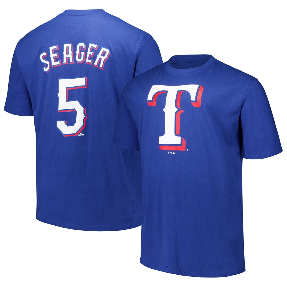 T-shirt avec nom et numéro Corey Seager Royal Texas Rangers pour hommes