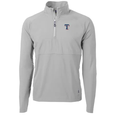 Texas Rangers Cutter & Buck Adapt Eco Knit Hybrid Recycled Quarter-Zip Pullover Jacket