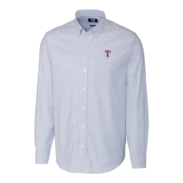 Lids Texas Rangers Cutter & Buck Women's Americana Logo Oxford Stretch Long  Sleeve Button-Up Shirt - Light Blue