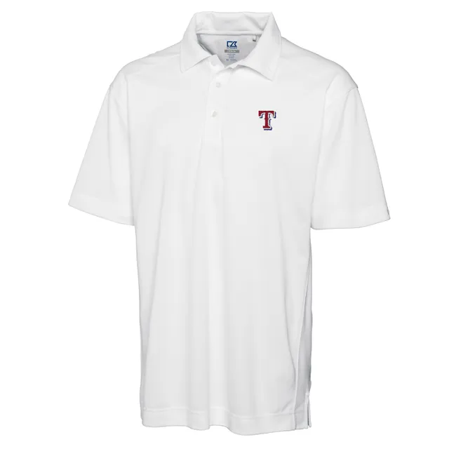 Men's Cutter & Buck White Texas Rangers Forge Stretch Polo Size: Small