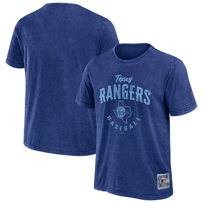 Collection Darius Rucker pour hommes par Fanatics Royal Texas Rangers Cooperstown T-shirt délavé