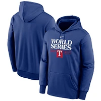 Sweat à capuche bleu Fanatics pour hommes des Texas Rangers 2023 World Series Dugout