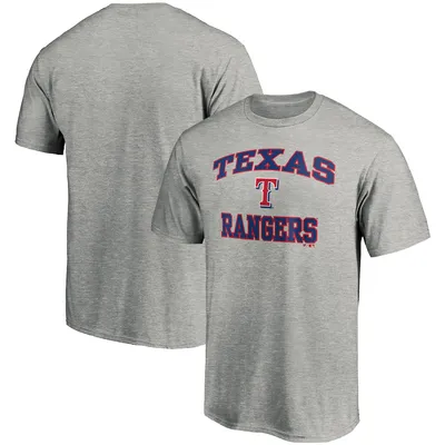 Texas Rangers Fanatics Branded Heart & Soul T-Shirt - Heathered Gray