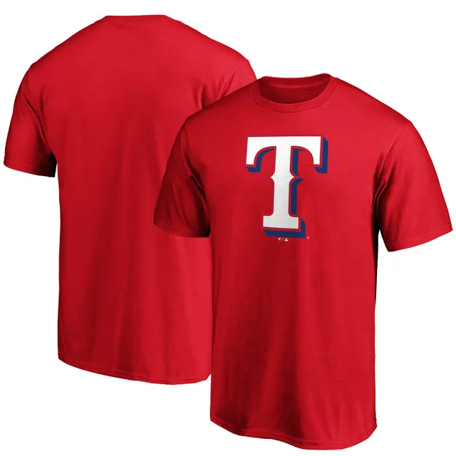 Fanatics Plus Size Royal Texas Rangers Core Official Logo V-Neck T