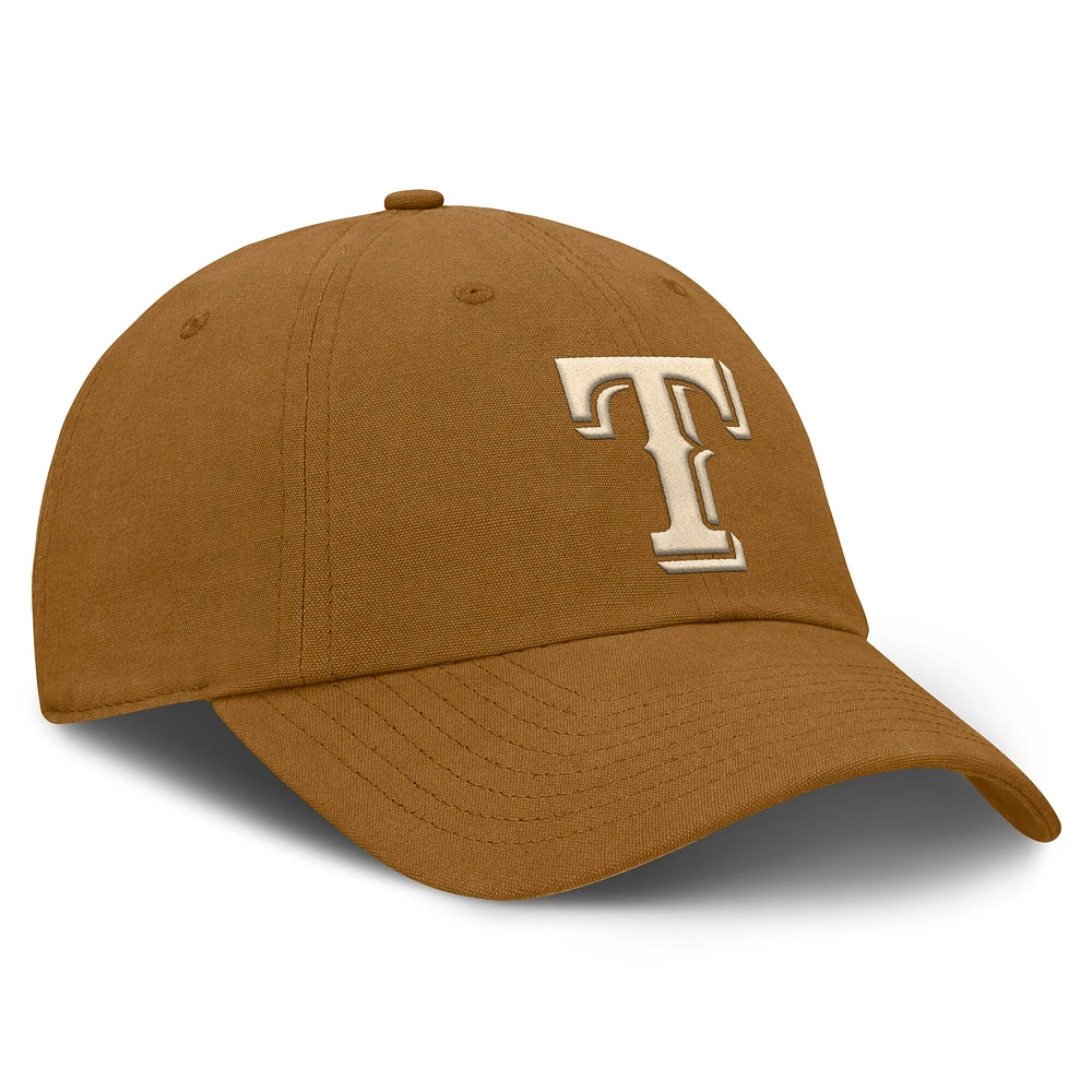 Men's Fanatics Brown Texas Rangers Act Natural Chopper Adjustable Hat
