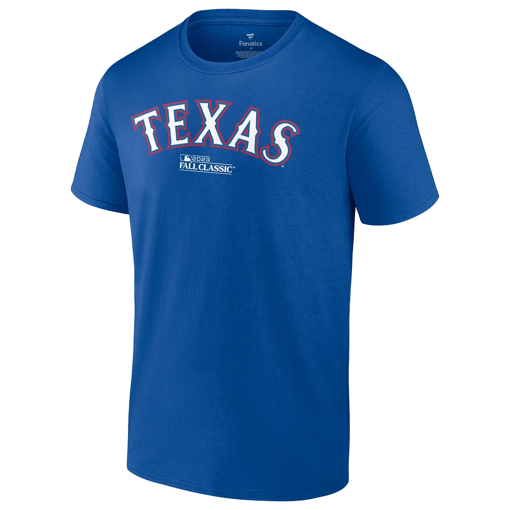 Fanatics Corey Seager Royal Texas Rangers 2023 American League Champions Nom et numéro du joueur T-shirt pour hommes