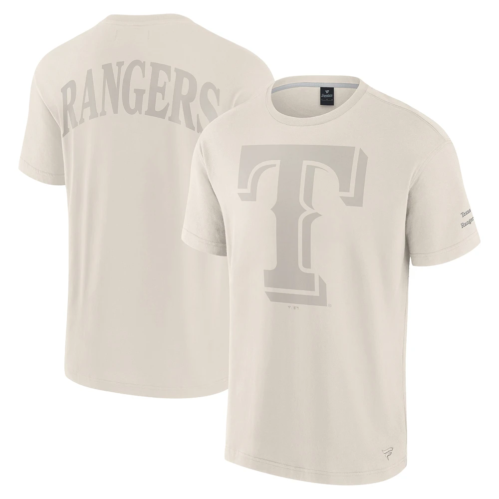 T-shirt emblématique des Texas Rangers pour hommes, couleur crème, Fanatics