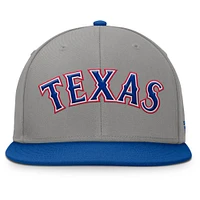 Casquette ajustée Fanatics pour homme, gris/bleu royal, Texas Rangers Clubhouse Dugout