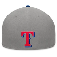 Casquette ajustée Fanatics pour homme, gris/bleu royal, Texas Rangers Clubhouse Dugout