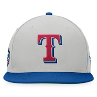 Men's Fanatics Gray/Royal Texas Rangers Glory Days Two-Tone Snapback Hat